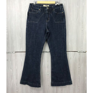 Rock & Roll Denim Womens High Rise Trouser Yoke Front Flare Jeans W32 x L32 Blue